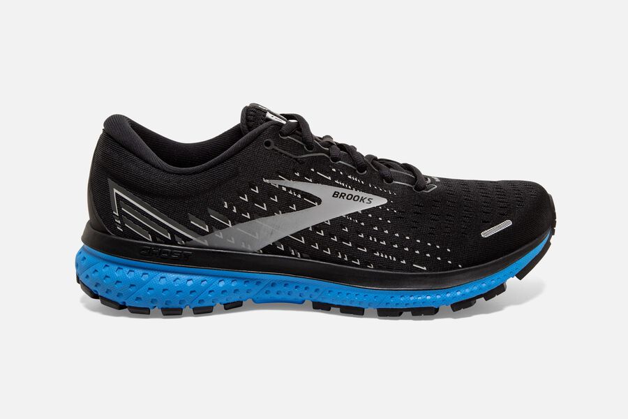 Brooks Ghost 13 Road Running Shoes - Mens - Black/Grey/Blue - NA6058473